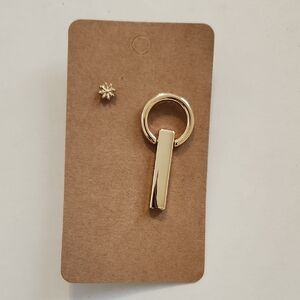 Gold Tone Geometric Drop Earring Set - Women Accessories